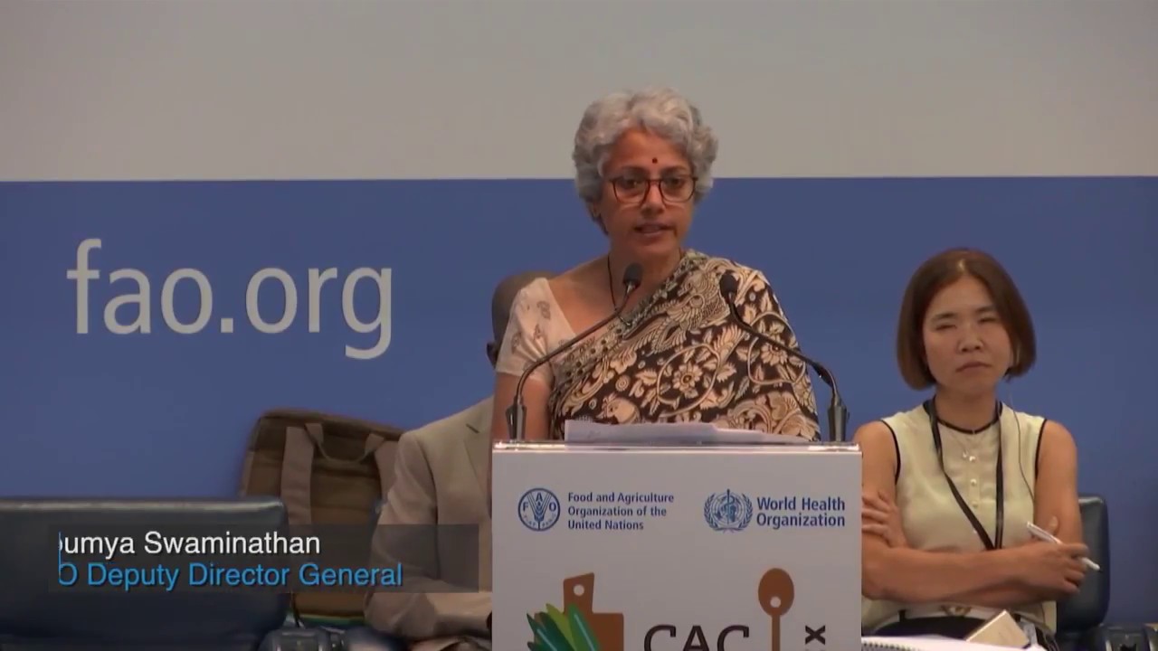 WHO Deputy Director-General Soumya Swaminathan at the Codex Alimentariu…