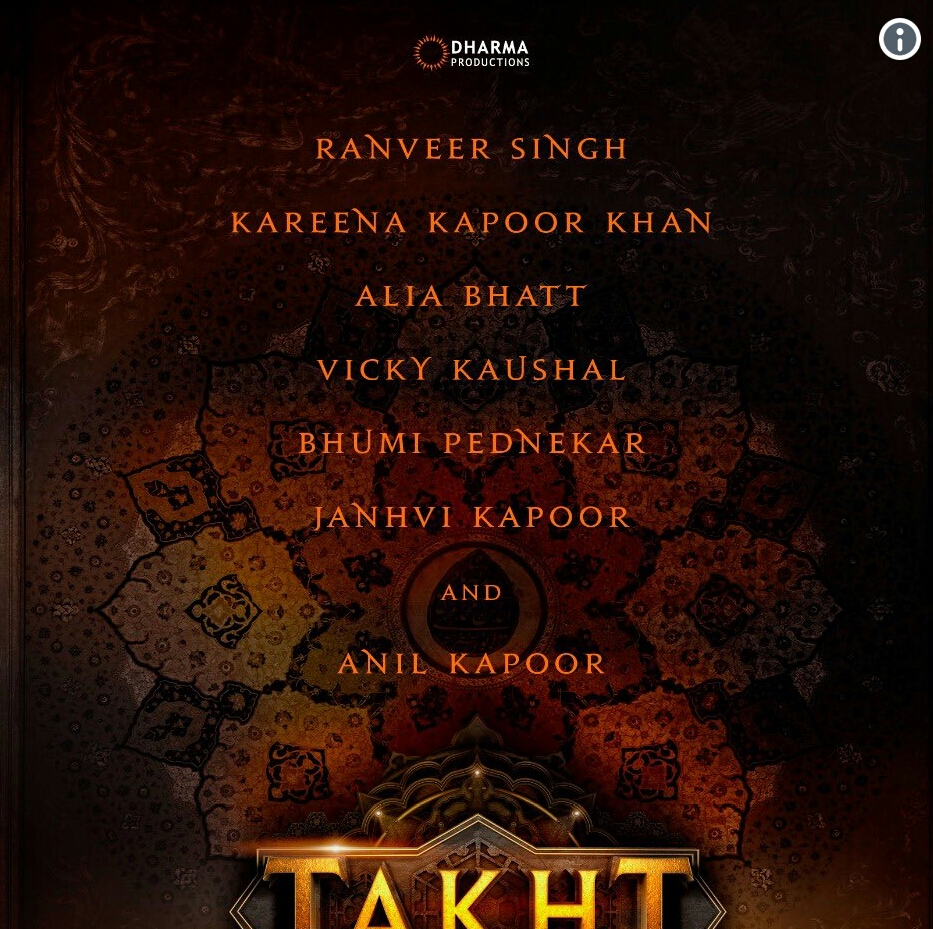 Takht depicts the story of Aurangzeb and Dara Shikoh : Karan Johar