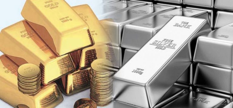 Gold slips, silver weakened globally