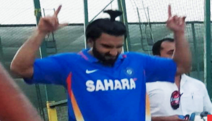 Ranveer Singh Hits the cricketing nets for his next